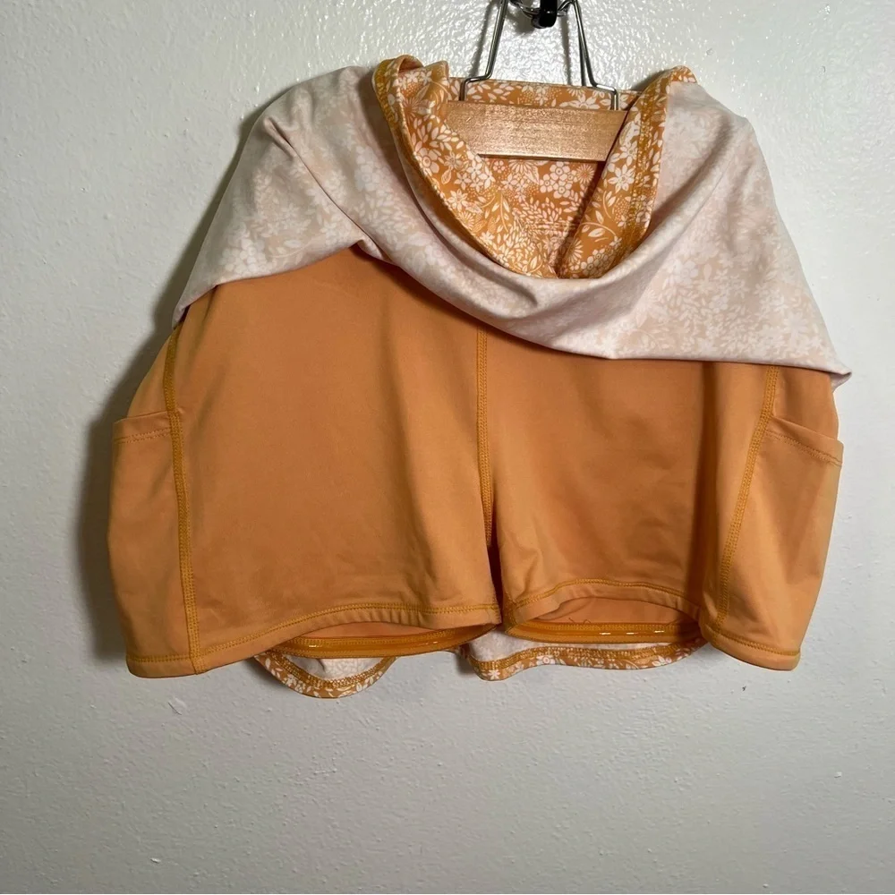 Laura Ashley Women's Size XL Athletic Skort Yellow White Floral Pockets UPF 50_5